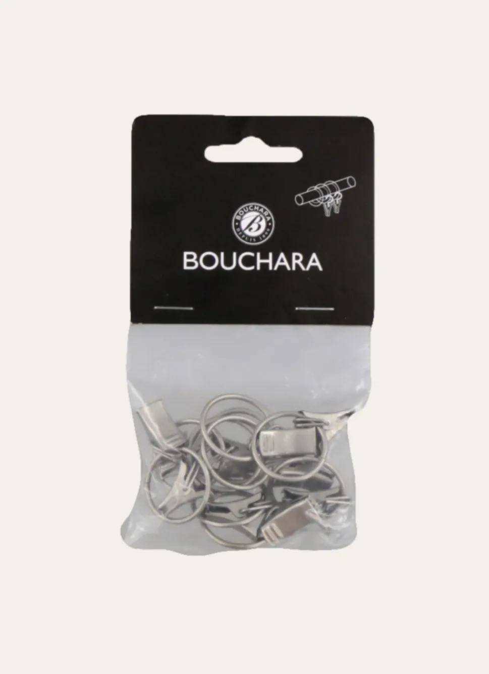 Discount Bouchara PETITS ANNEAUX À PINCES POUR RIDEAUX - DIAM2,2CM ARGENT