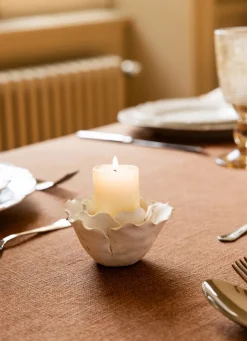 Best Bouchara PHOTOPHORE FLEUR POUR BOUGIE BLANC MAT