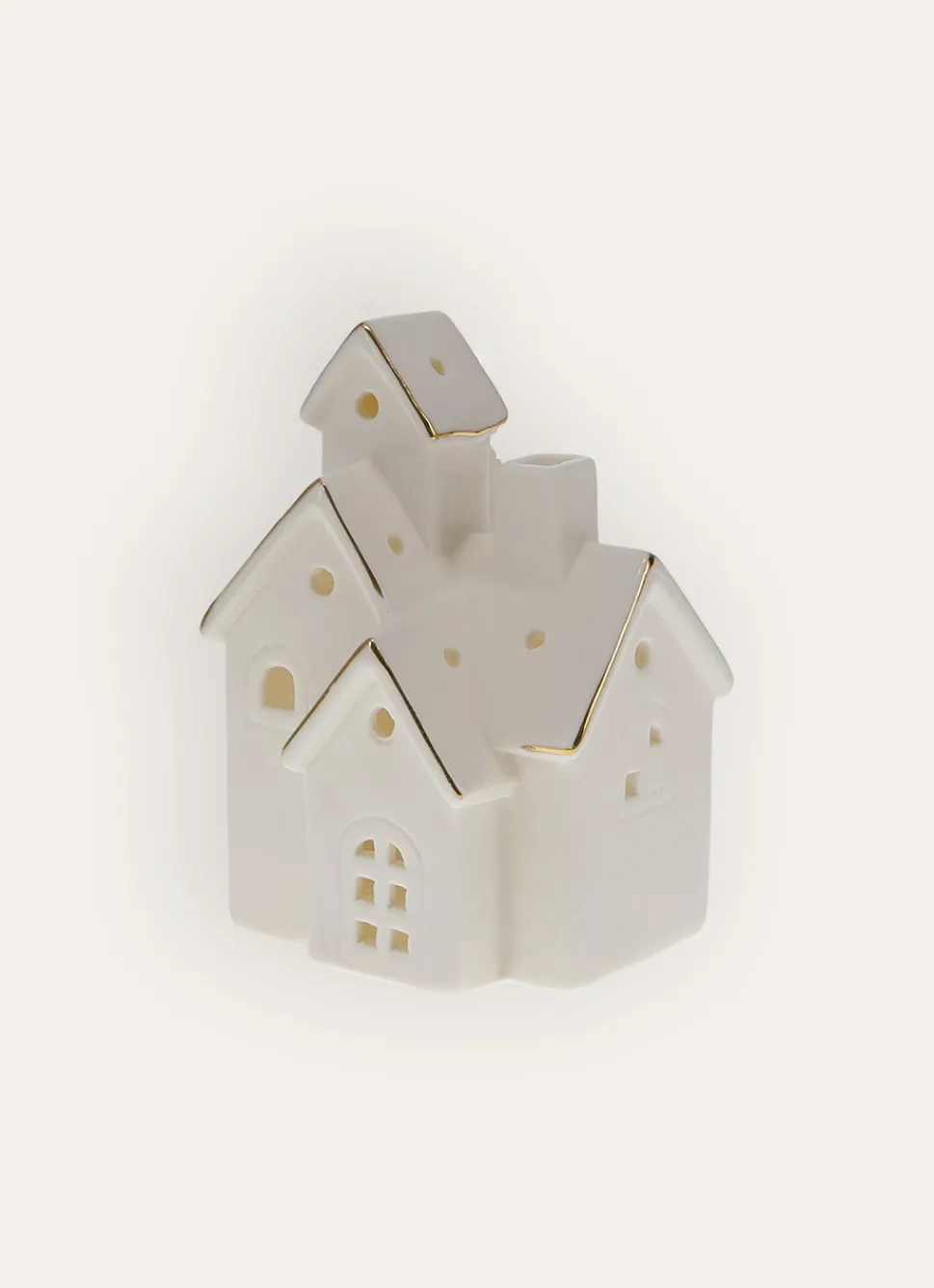 Bouchara PHOTOPHORE ÉGLISE EN PORCELAINE BLANC