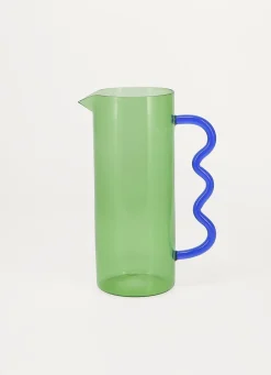 Outlet Bouchara PICHET EN VERRE VERT/BLEU