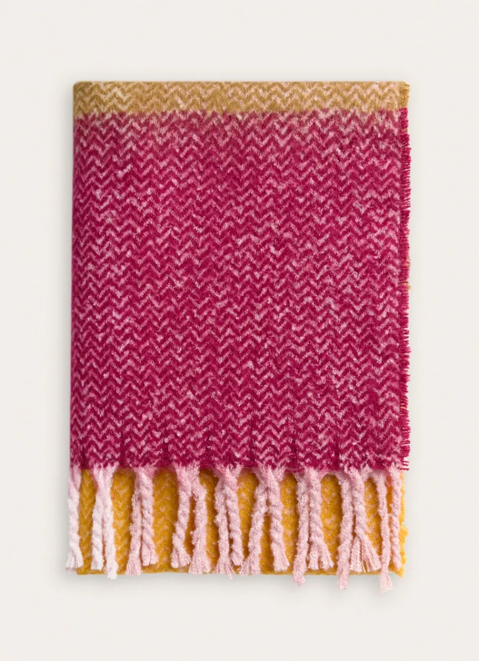 New Bouchara PLAID À CARREAUX EFFET DUVETEUX TORONTO MULTICOLORE