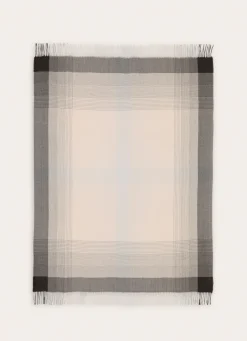 Clearance Bouchara PLAID À CARREAUX FINITIONS FRANGÉES TRAIL GREGE