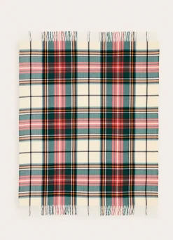 Hot Bouchara PLAID ÉCOSSAIS AVEC PORTE-PLAID IMITATION CUIR MULTICOLORE