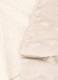 Hot Bouchara PLAID DOUX À MOTIFS NUAGES NATUREL