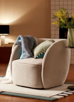 Hot Bouchara PLAID EFFET MOHAIR NUIT