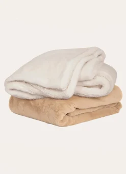 New Bouchara PLAID EN FAUSSE FOURRURE IVOIRE