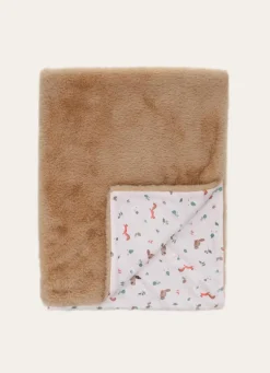 Bouchara PLAID IMPRIMÉ FORÊT AVEC FAUSSE FOURRURE WILD MULTICOLORE