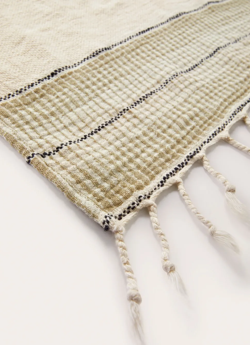 Clearance Bouchara PLAID LÉGER EN COTON ET LIN VERT