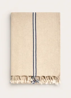 Best Bouchara PLAID LÉGER TISSÉ EN COTON ET LIN ENCRE