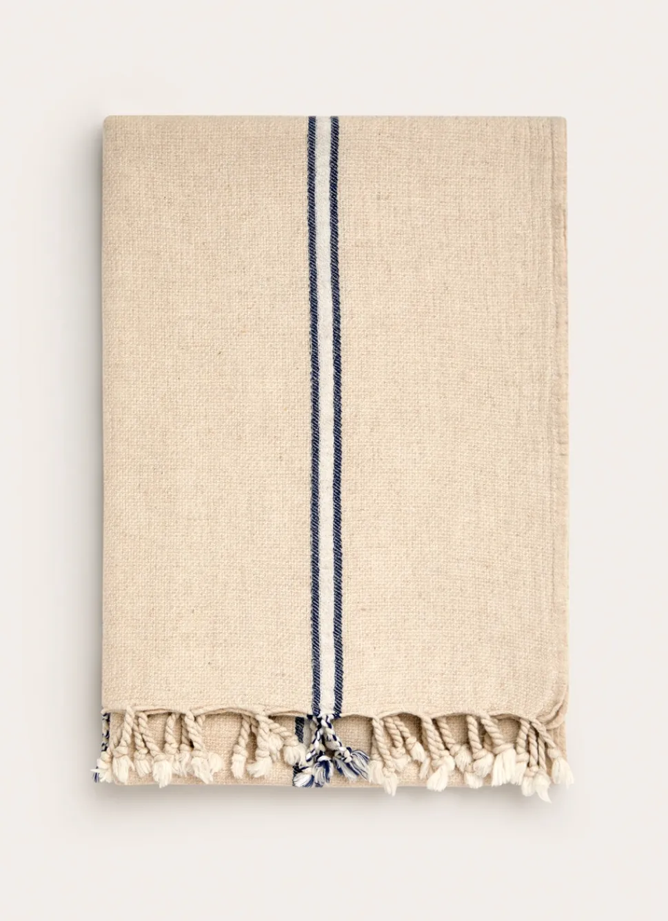 Best Bouchara PLAID LÉGER TISSÉ EN COTON ET LIN ENCRE