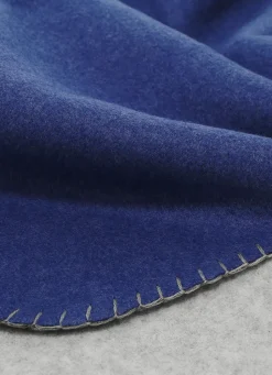 Clearance Bouchara PLAID POLAIRE BICOLORE BLEU