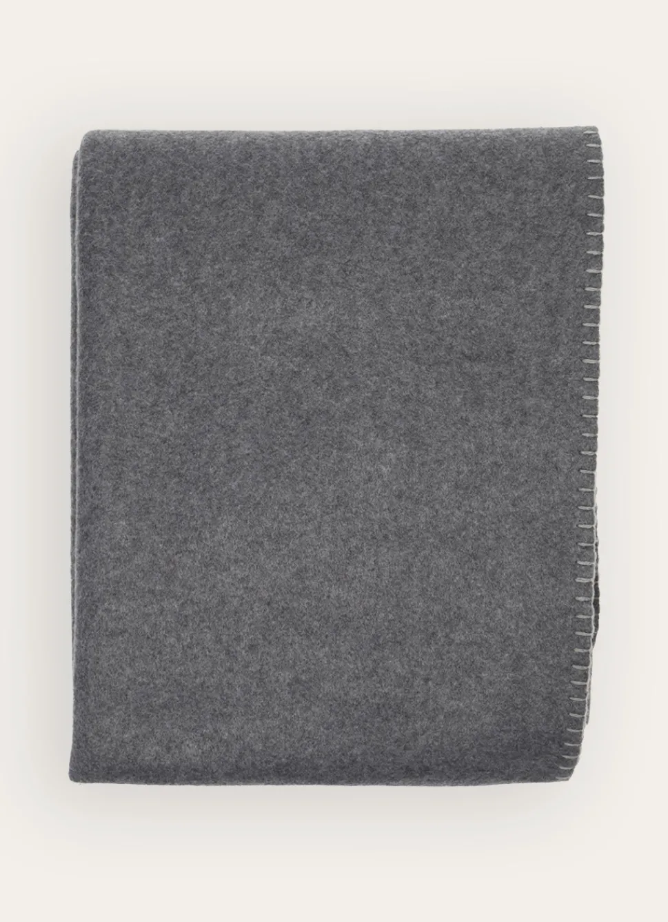 New Bouchara PLAID POLAIRE BICOLORE GRIS CLAIR