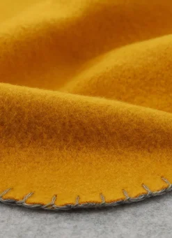 Best Bouchara PLAID POLAIRE BICOLORE OCRE