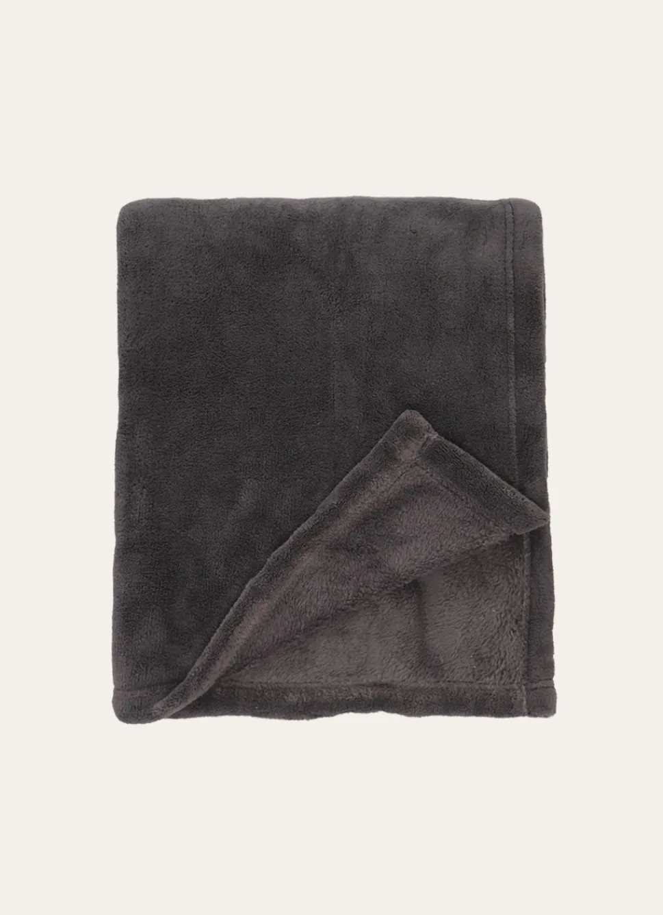 Online Bouchara PLAID POLAIRE UNI DOUX ANTHRACITE