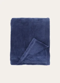 Outlet Bouchara PLAID POLAIRE UNI DOUX BLEU