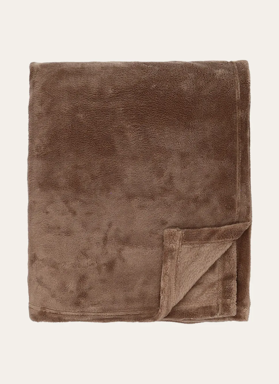 Best Bouchara PLAID POLAIRE UNI DOUX BRUN TAUPE