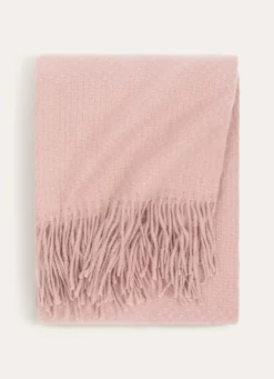 Best Bouchara PLAID TISSÉ UNI RIVAGE ROSE