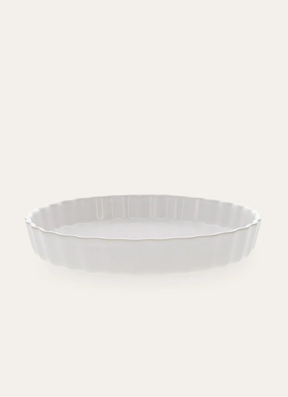 Best Bouchara PLAT À TARTE EN GRÈS AUTHENTIQUE BLANC