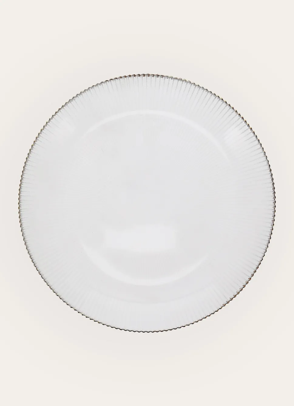 Sale Bouchara PLAT DE PRESENTATION EN VERRE ÉCLATANT TRANSPARENT