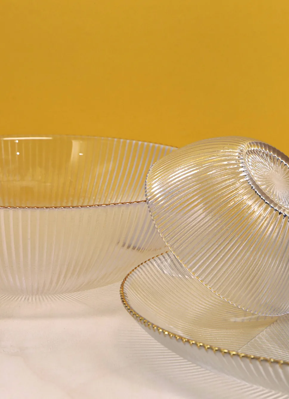 Sale Bouchara PLAT DE PRESENTATION EN VERRE ÉCLATANT TRANSPARENT