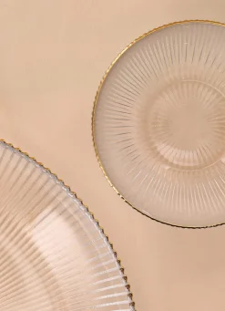 Sale Bouchara PLAT DE PRESENTATION EN VERRE ÉCLATANT TRANSPARENT