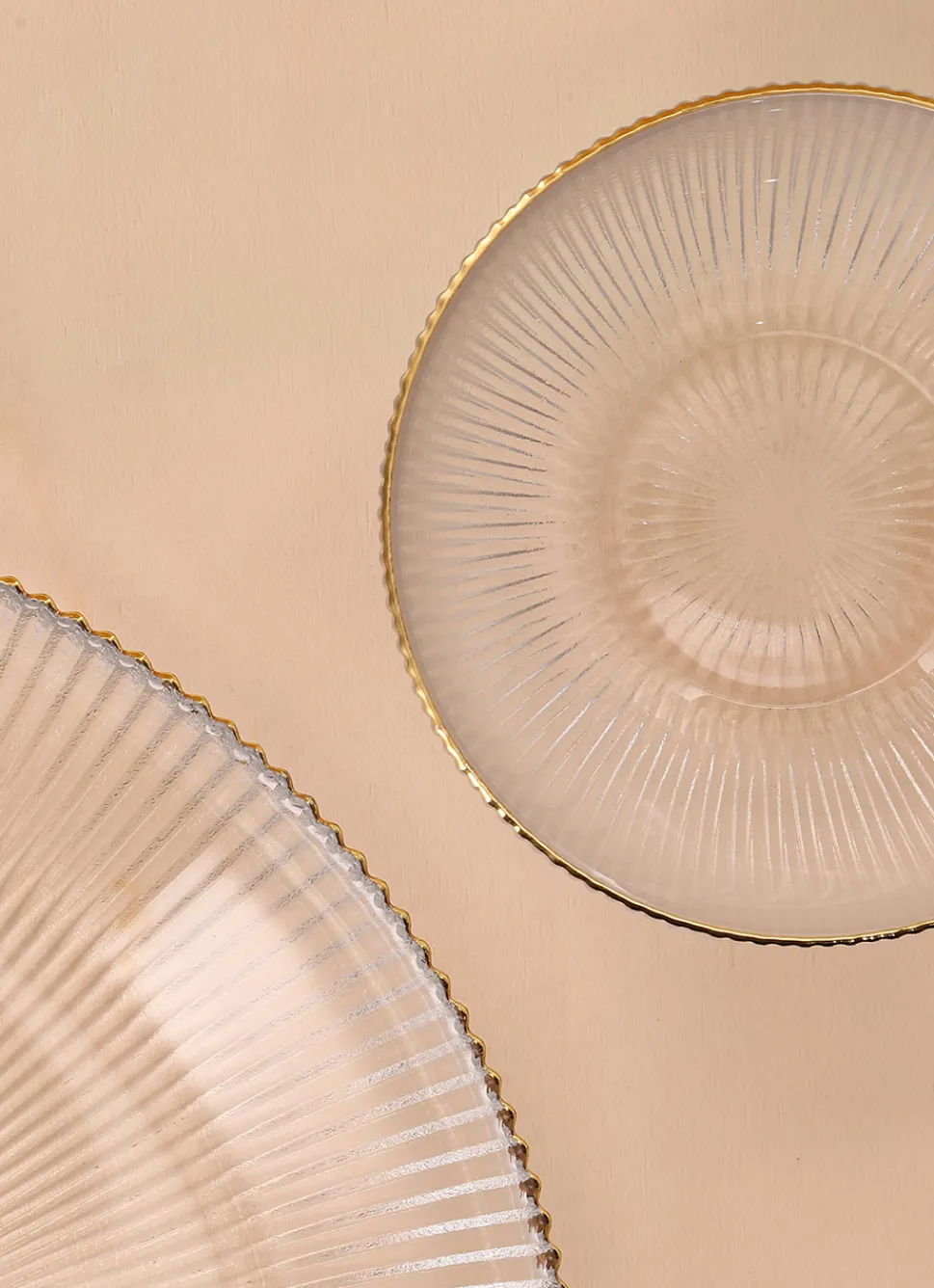 Sale Bouchara PLAT DE PRESENTATION EN VERRE ÉCLATANT TRANSPARENT