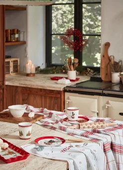 Best Bouchara PLAT RECTANGULAIRE FÉÉRIE DE NOËL ROUGE