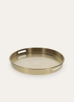 Discount Bouchara PLATEAU ROND EN MÉTAL BROSSÉ BRONZE