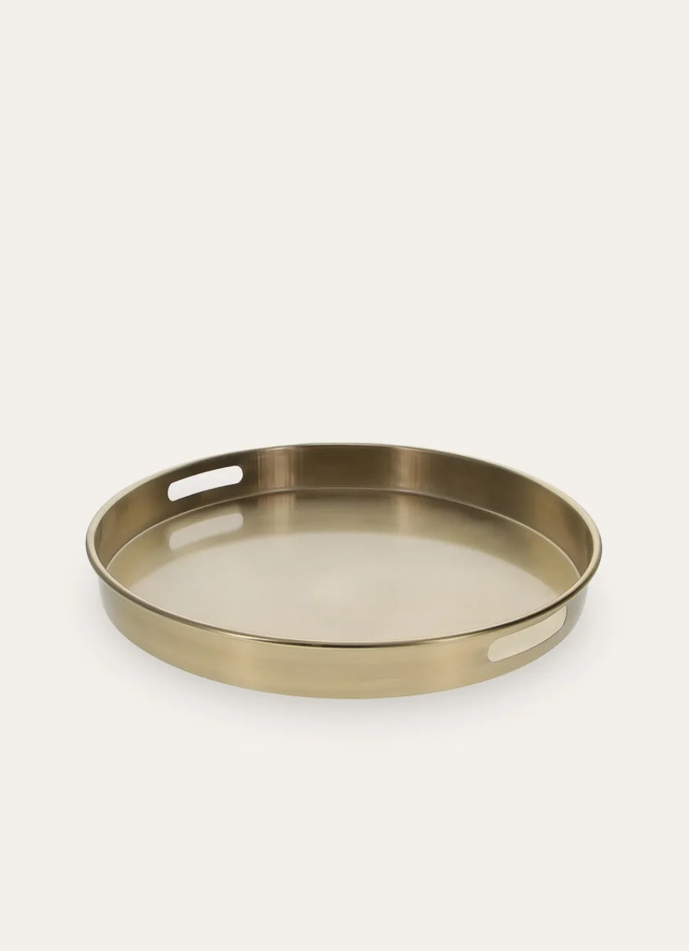 Discount Bouchara PLATEAU ROND EN MÉTAL BROSSÉ BRONZE