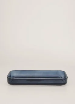 Best Bouchara PLATEAU TRANSPARENT UNI ESTHER BLEU