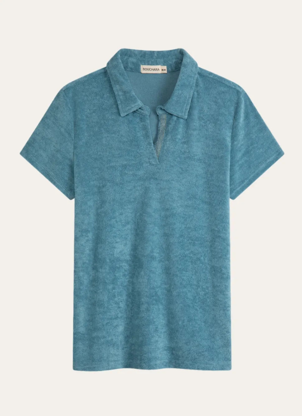 Best Bouchara POLO EN MAILLE ÉPONGE TURQUOISE
