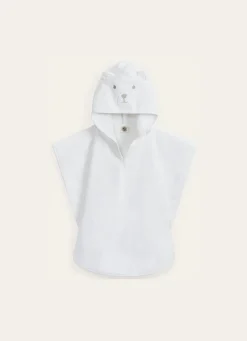 Hot Bouchara PONCHO DE BAIN EN COTON ÉPONGE OURS 360GR BLANC
