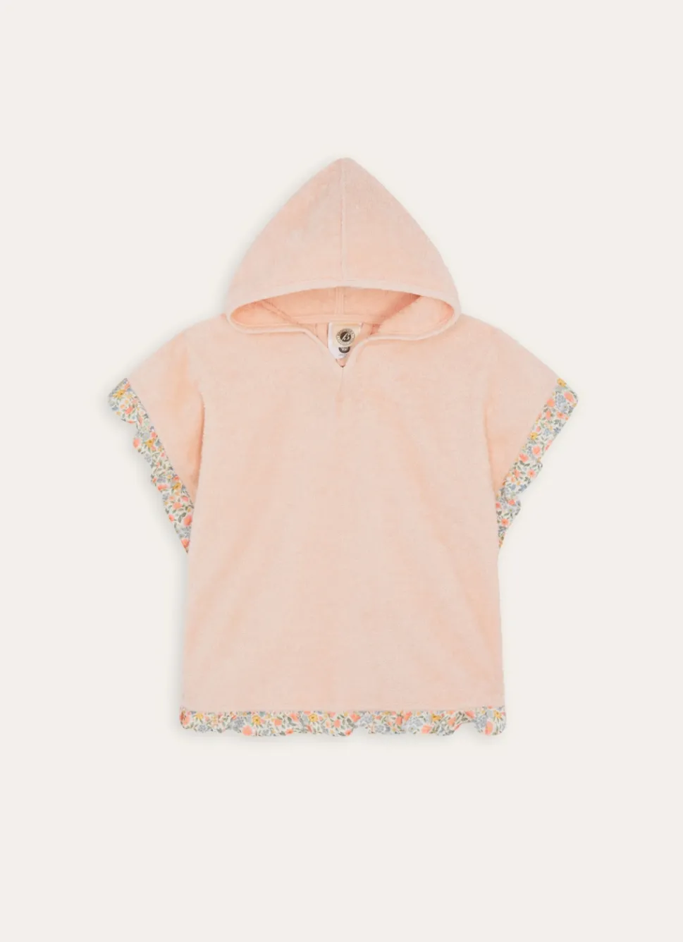 Sale Bouchara PONCHO DE BAIN EN ÉPONGE FLEURS ET FRUITS ROSE