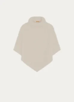 New Bouchara PONCHO EN POLAIRE EMBOSSÉ CANDY ÉCRU