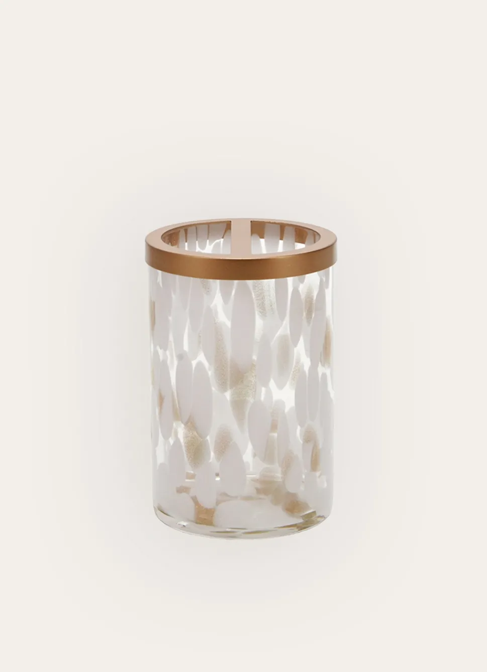 Outlet Bouchara PORTE-BROSSE À DENTS MODERNE EFFET TACHETÉ BLANC/DORE