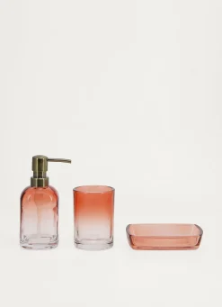 Clearance Bouchara PORTE-SAVON EN VERRE DÉGRADÉ ROSE/CORAIL