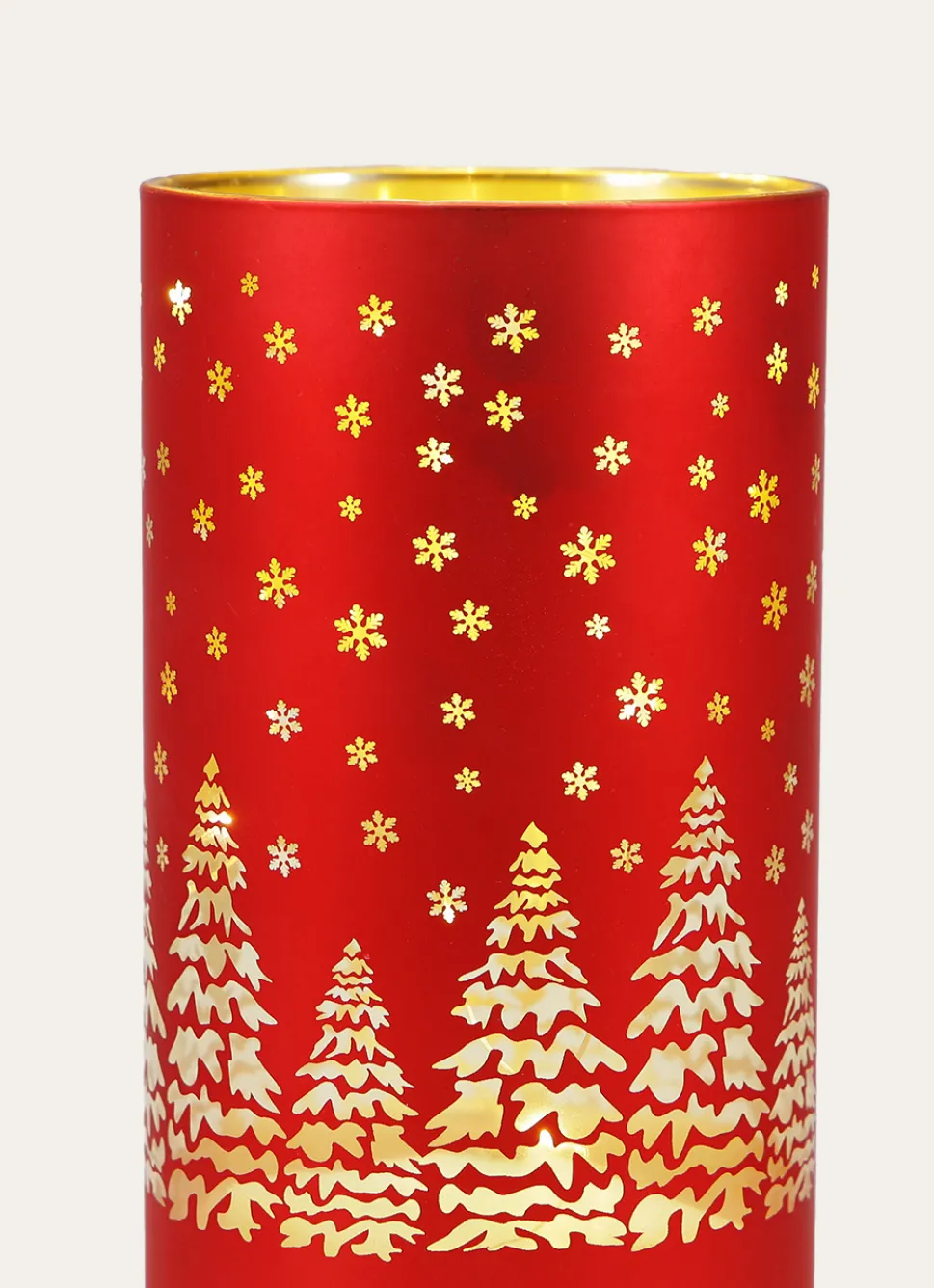 Bouchara POT LUMINEUX DÉCORATIF ROUGE