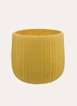 Clearance Bouchara POT POUR PLANTE TEXTURÉ JAUNE