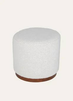New Bouchara POUF BOBOI BLANC / GRIS CHINÉ