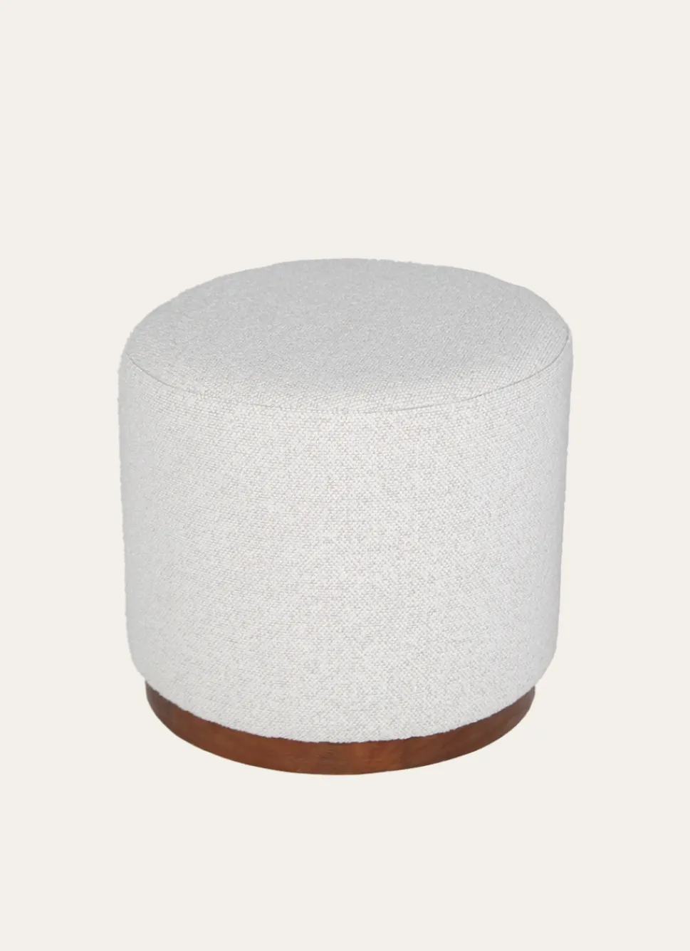 New Bouchara POUF BOBOI BLANC / GRIS CHINÉ