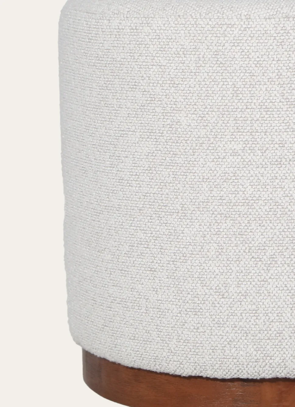 New Bouchara POUF BOBOI BLANC / GRIS CHINÉ