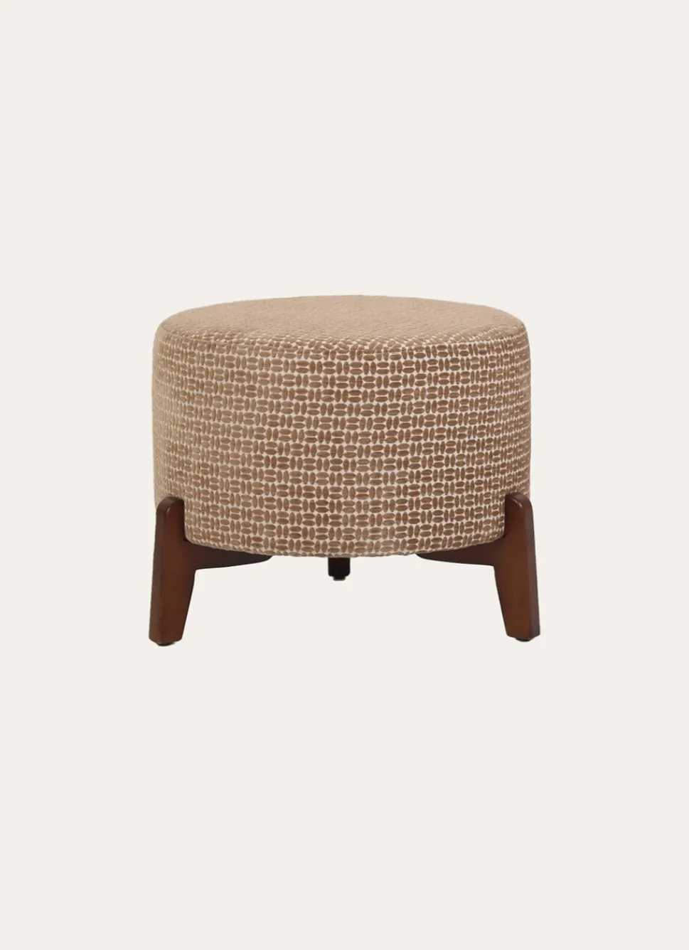 Online Bouchara POUF EN TISSU À 3 PIEDS ÉCRU / TABAC