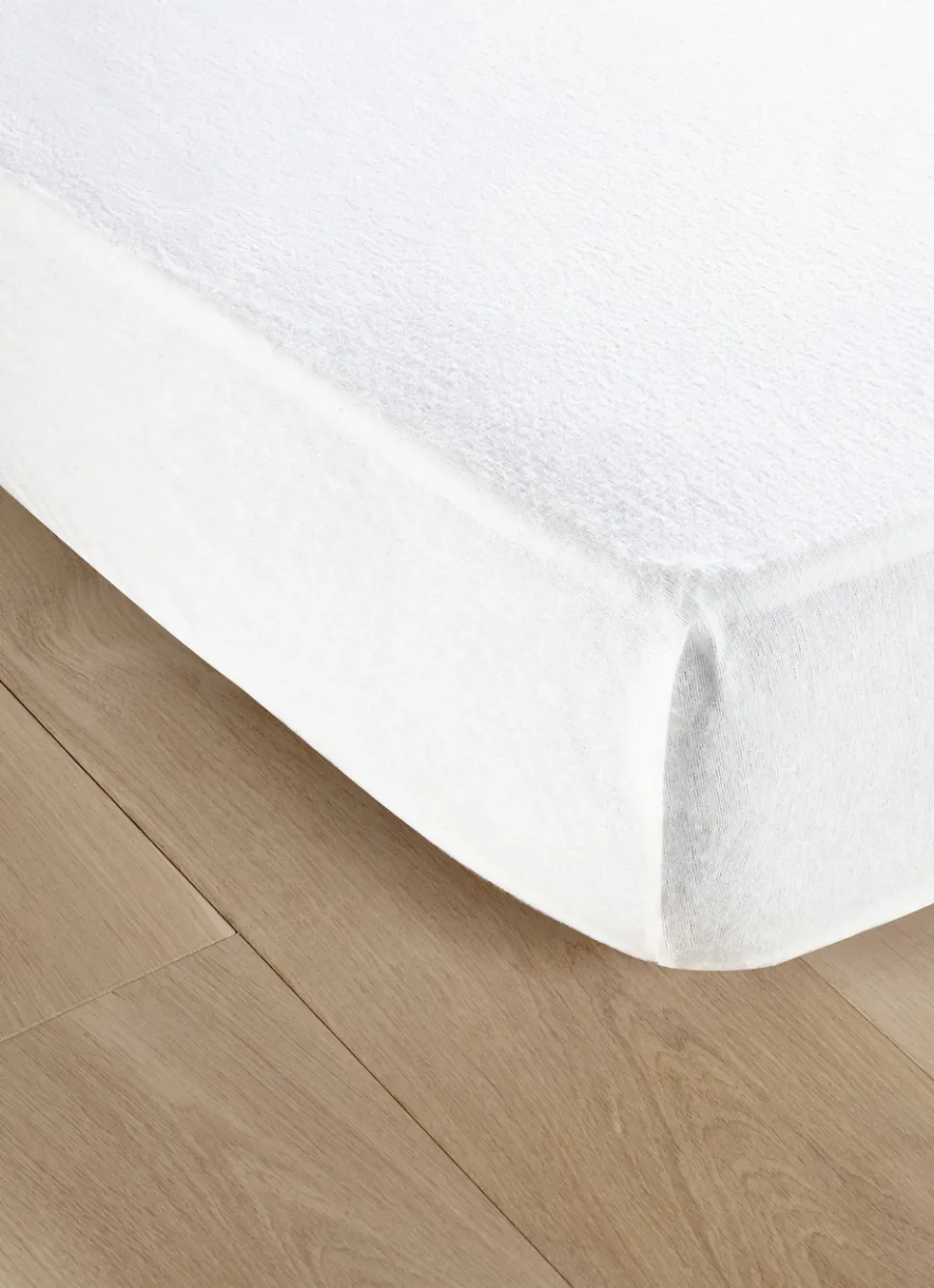 New Bouchara PROTÈGE-MATELAS FLANELLE DE COTON IMPERMÉABLE 130G BLANC