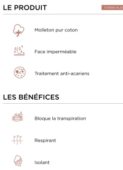 Discount Bouchara PROTÈGE-MATELAS FORME PLATEAU IMPERMÉABLE 210GR BLANC