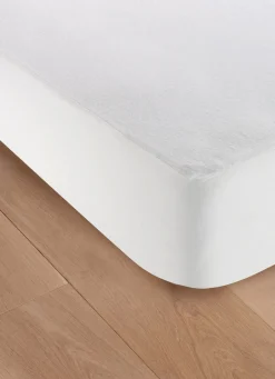 Best Bouchara PROTÈGE-MATELAS MOLLETON DE COTON ABSORBANT 220GR BLANC