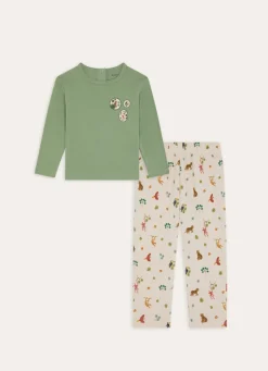Discount Bouchara PYJAMA ENFANT EN COTON IMPRIMÉ JUNGLE MULTICOLORE