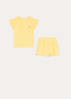 Outlet Bouchara PYJAMA ENFANT EN ÉPONGE COQUILLAGE JAUNE