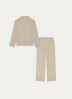 New Bouchara PYJAMA IMPRIMÉ EN GAZE DE COTON FLOCO BLANC