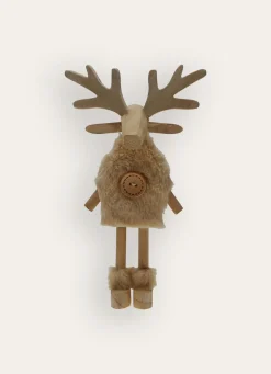 Best Bouchara RENNE À POSER EN BOIS ET FAUSSE FOURRURE BEIGE