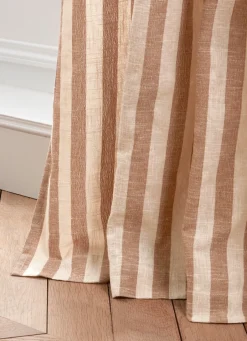 New Bouchara RIDEAU À LARGES RAYURES SUR FOND TEXTURÉ JUMBO CARAMEL
